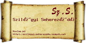 Szilágyi Seherezádé névjegykártya