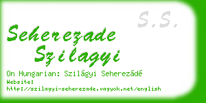 seherezade szilagyi business card