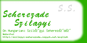 seherezade szilagyi business card